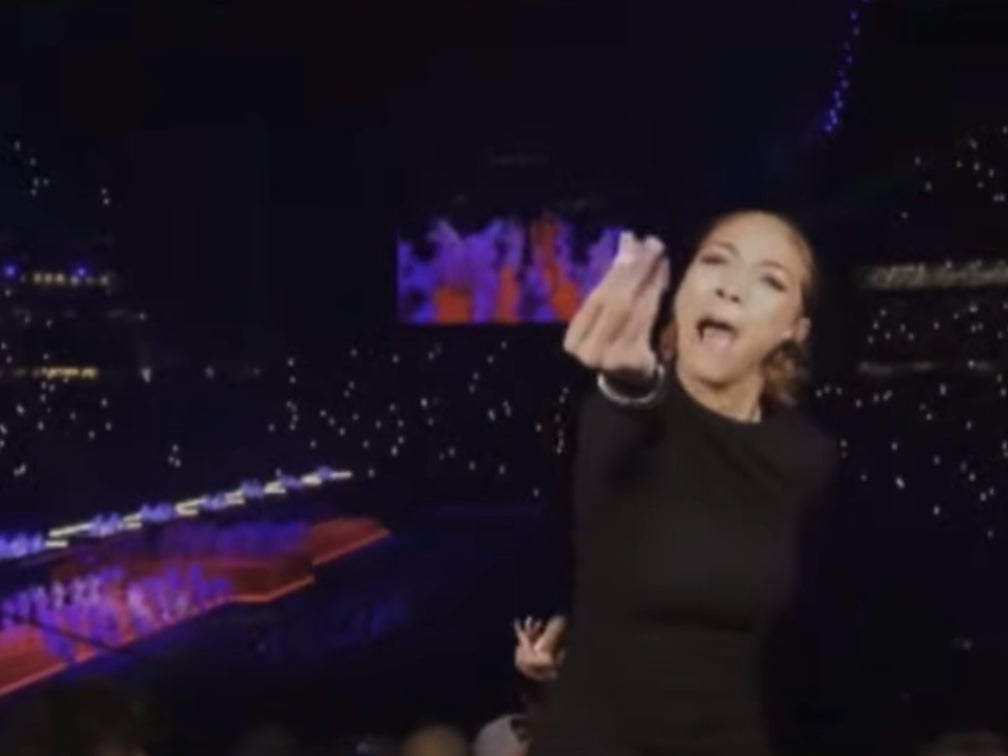 Justina Miles during the Apple Music Super Bowl LVII Halftime Show