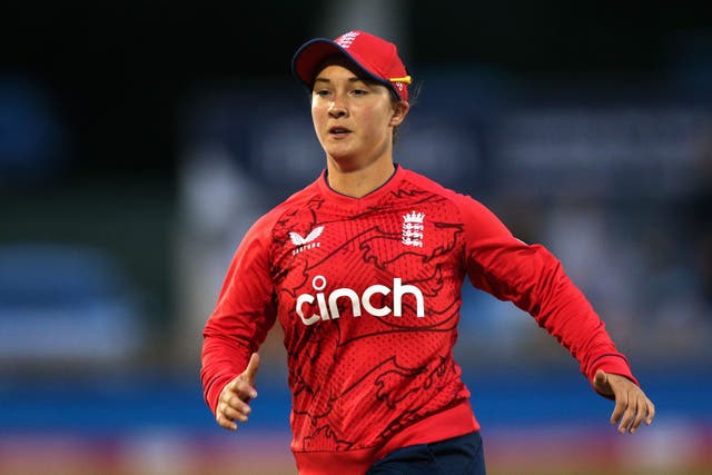 Alice Capsey struck a masterful 21-ball half-century to lead England to a second Women’s T20 World Cup triumph (Nigel French/PA)