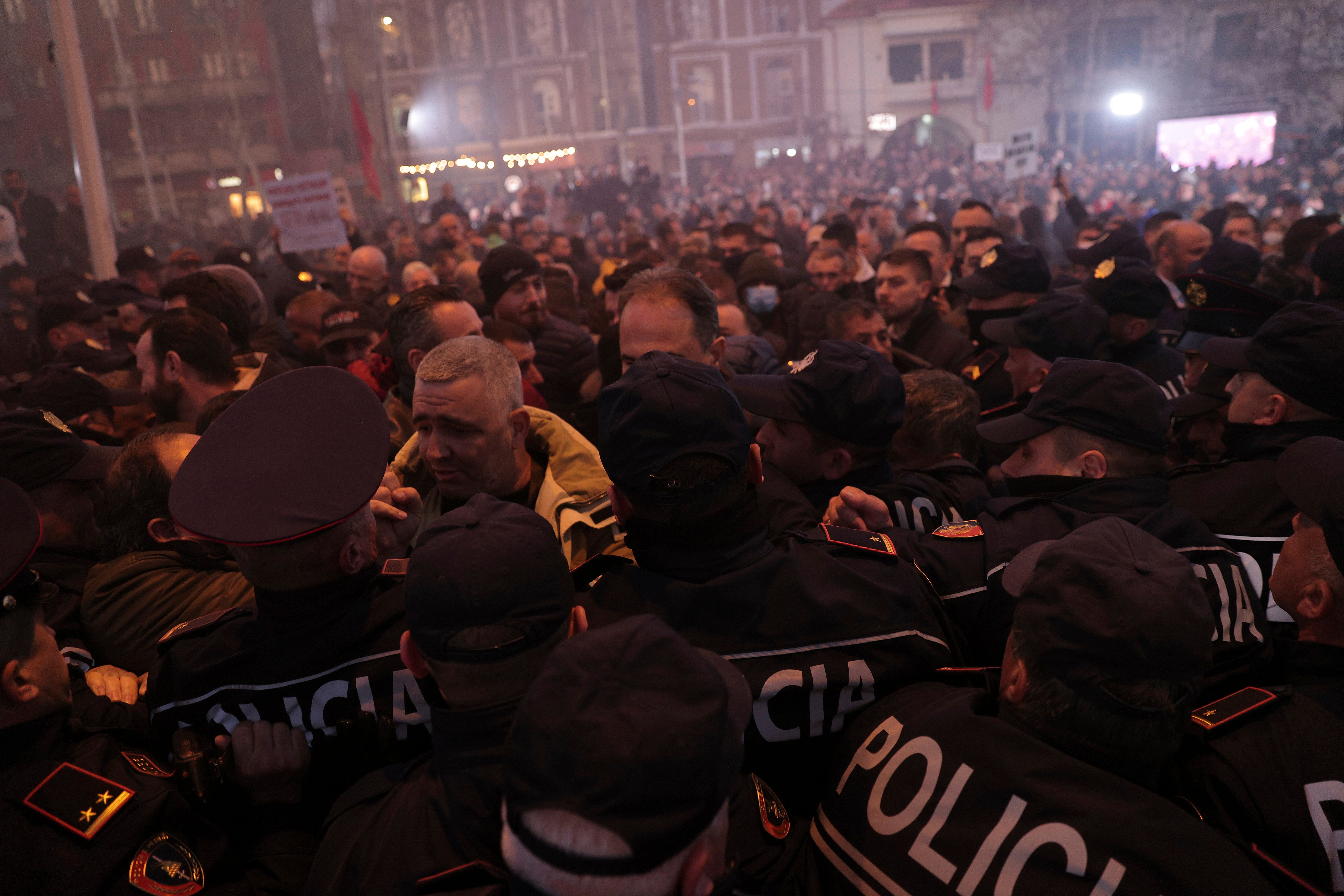 Albania Opposition Protest