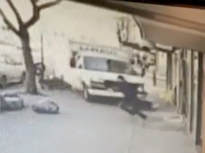 A U-Haul truck drove into the sidewalks in Brooklyn while evading police
