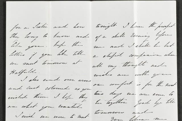 One of James Balfour’s letters to Lady Blanche (National Records of Scotland/PA)