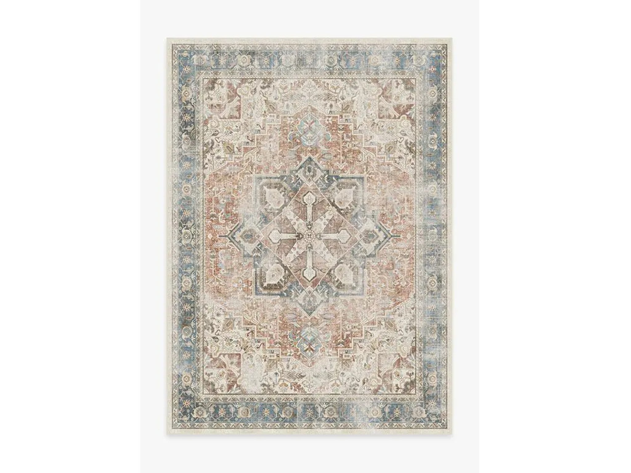 Ruggable kamran coral washable rug