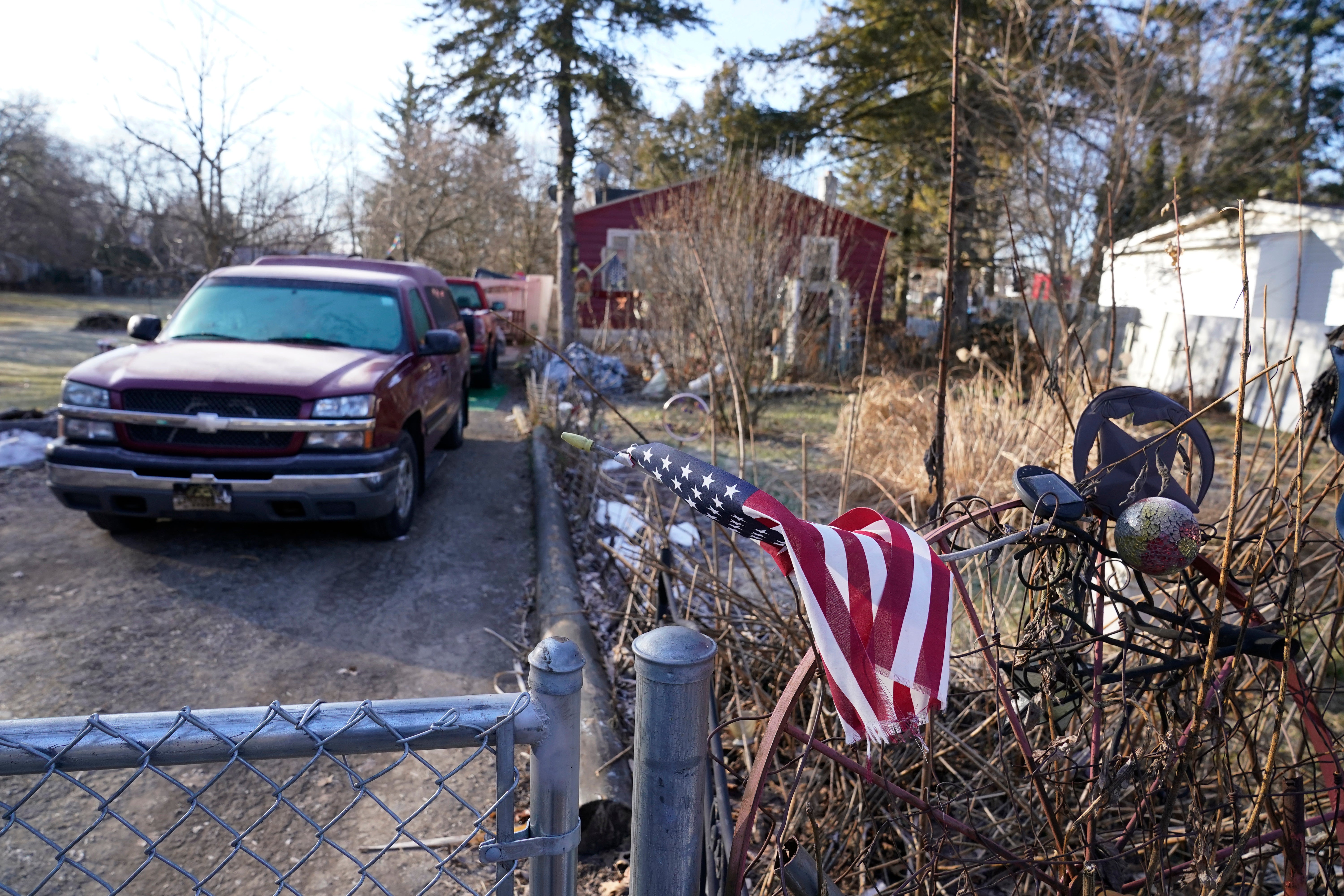 Exterior scene of the residence of Anthony McRae, in Lansing, Mich., Tuesday, Feb. 14, 2023.