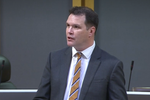 Lee Waters MS announcing the plans in the Senedd on Tuesday (Senedd TV/PA)