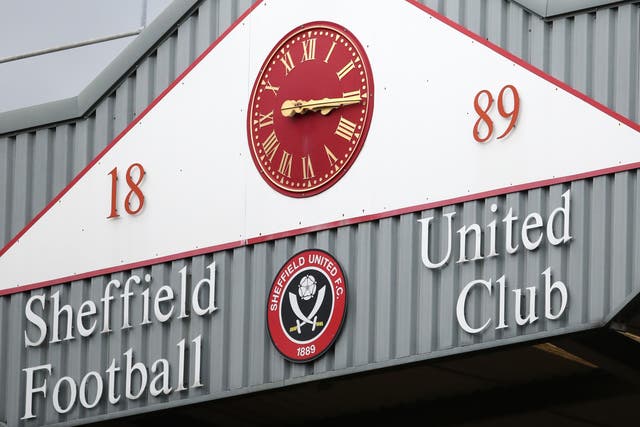 Sheffield United’s prospective takeover is awaiting EFL approval (Tim Goode/PA)