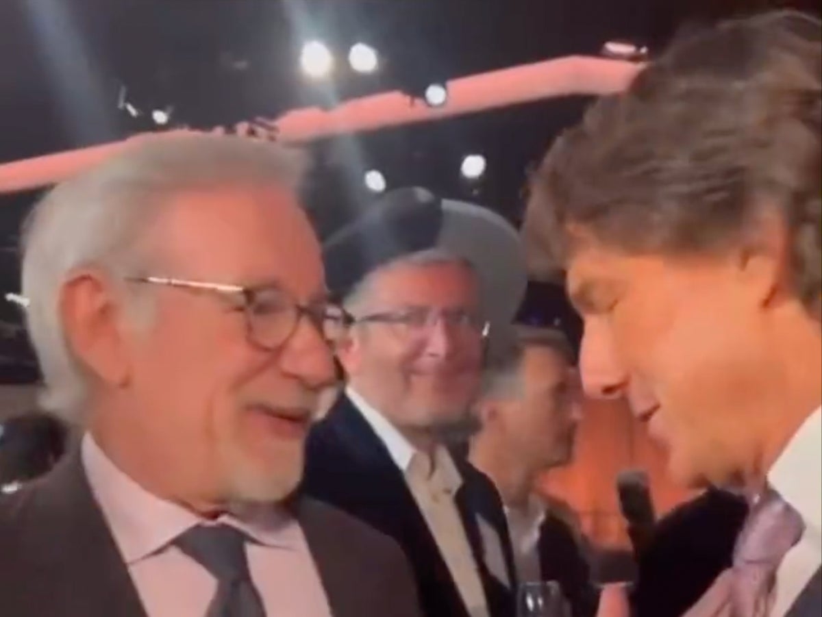 Steven Spielberg tells Tom Cruise he ‘saved Hollywood’s ass’ in viral clip from Oscars luncheon