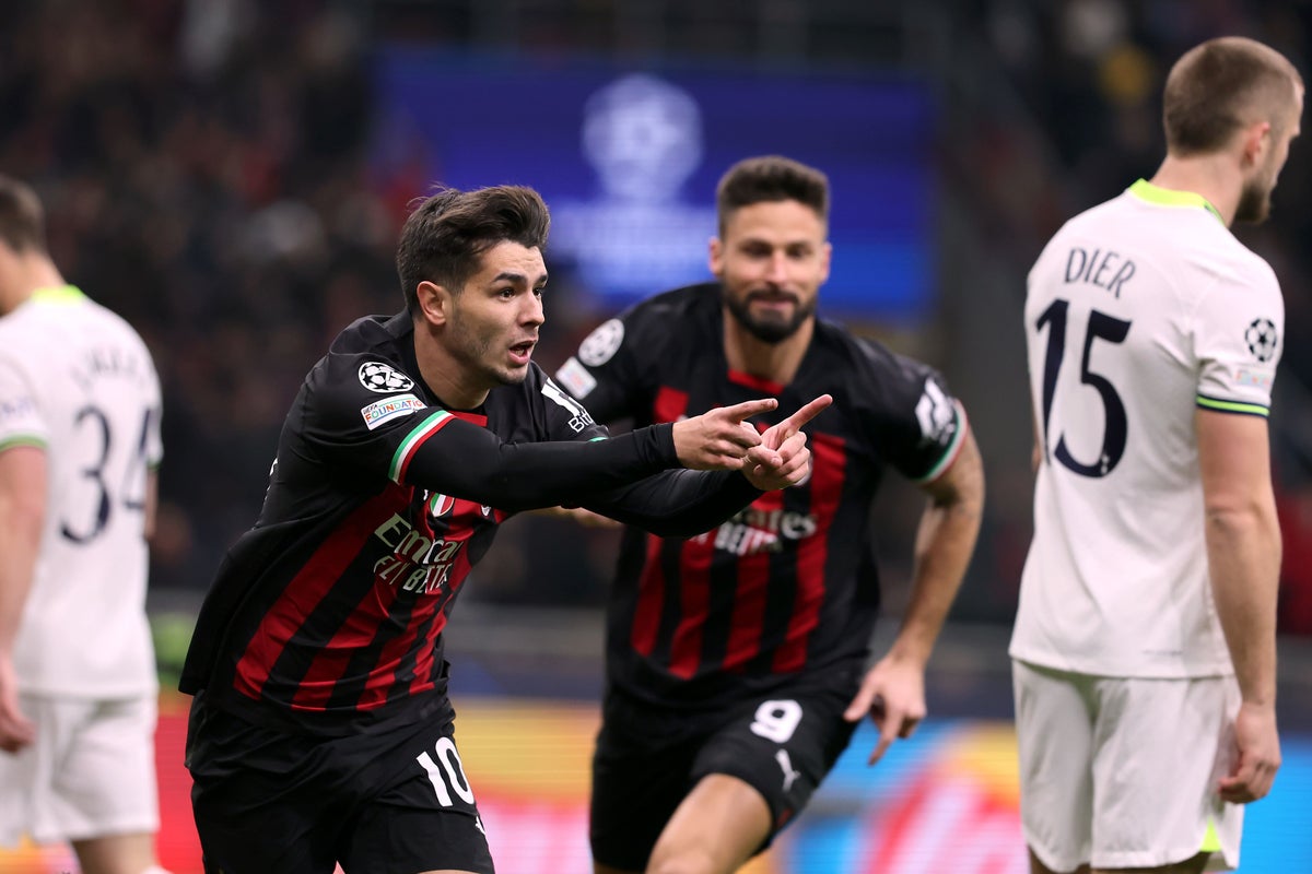 Tottenham suffer first-leg setback in lacklustre loss to AC Milan