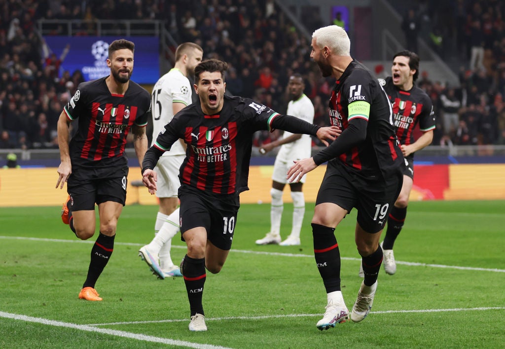 Brahim Diaz’s goal earned AC Milan a first leg lead