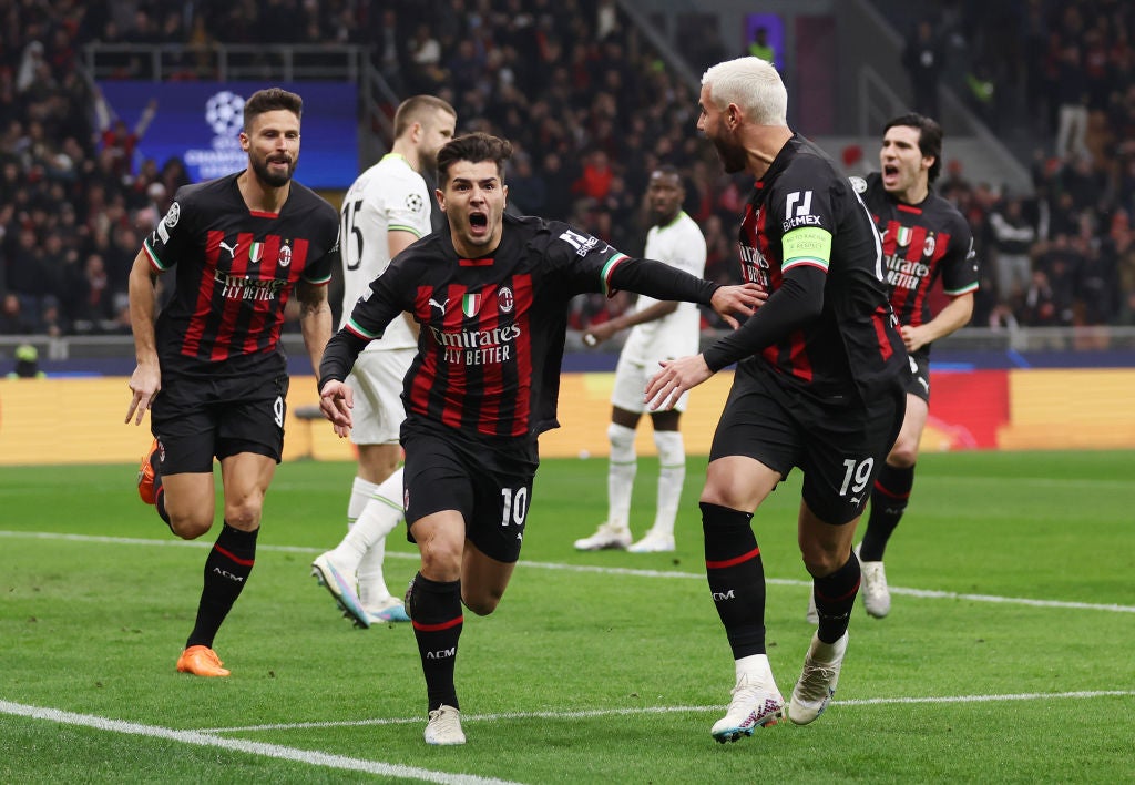 Diaz celebrates his opening goal in the seventh minute