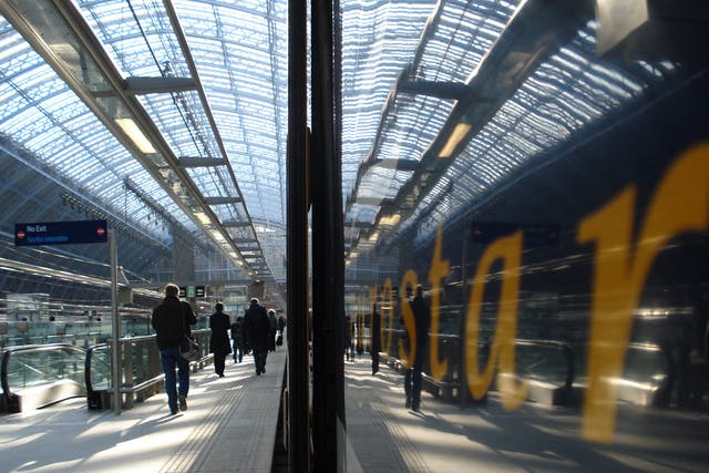 <p>Trains trimmed: Eurostar has cancelled four trips between London and Paris because of industrial action on 16 February</p>