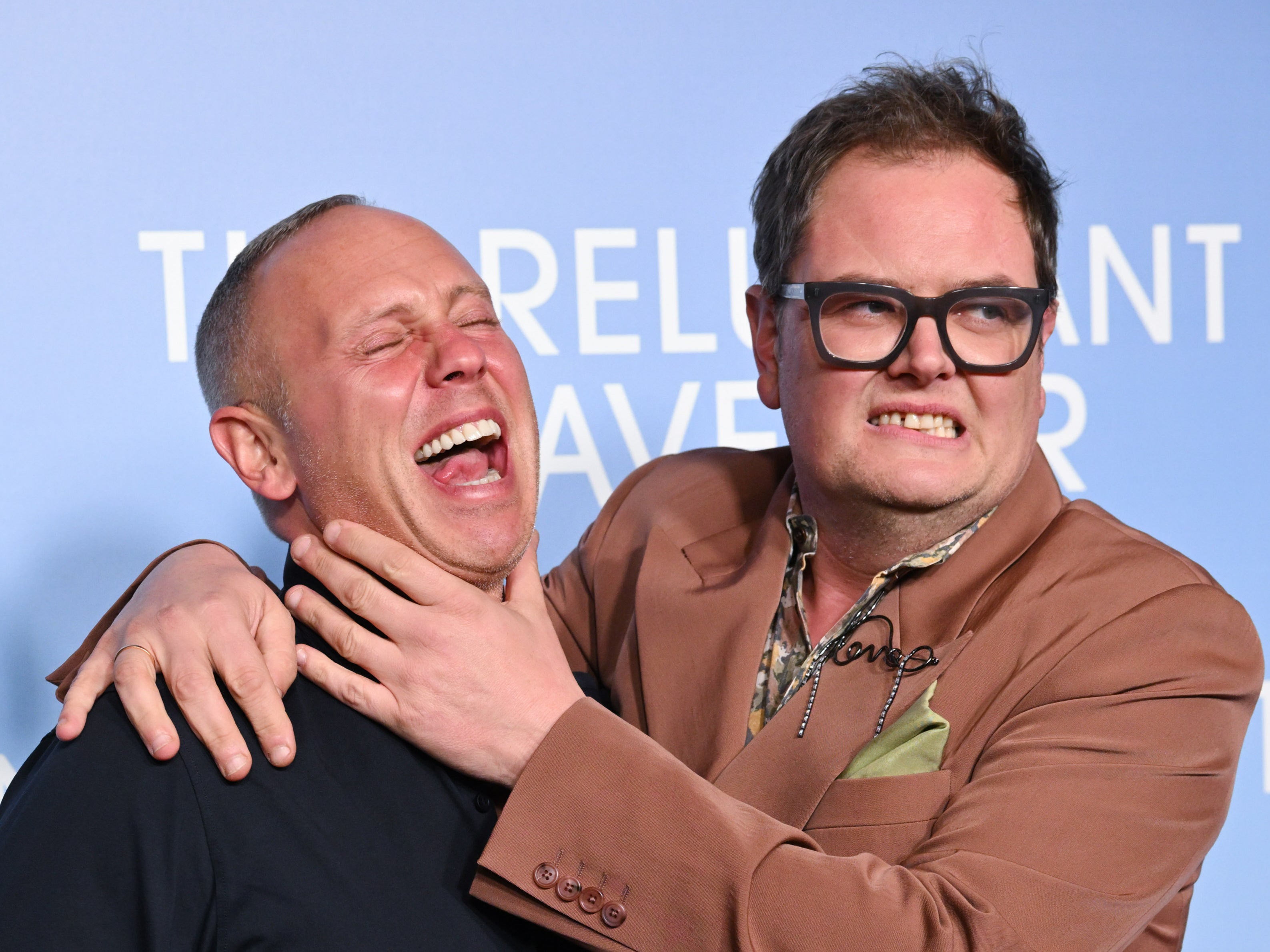 Rinder and comedian Alan Carr