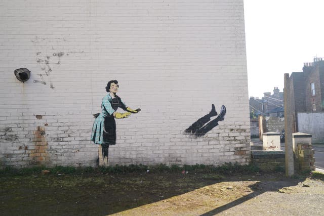 North Thanet MP Sir Roger Gale has said the local council’s decision to dismantle a new Banksy artwork in Margate was ‘heavy-handed’ and hopes it can be ‘preserved and displayed safely so that as many people as possible can see it’ (Gareth Fuller/PA)