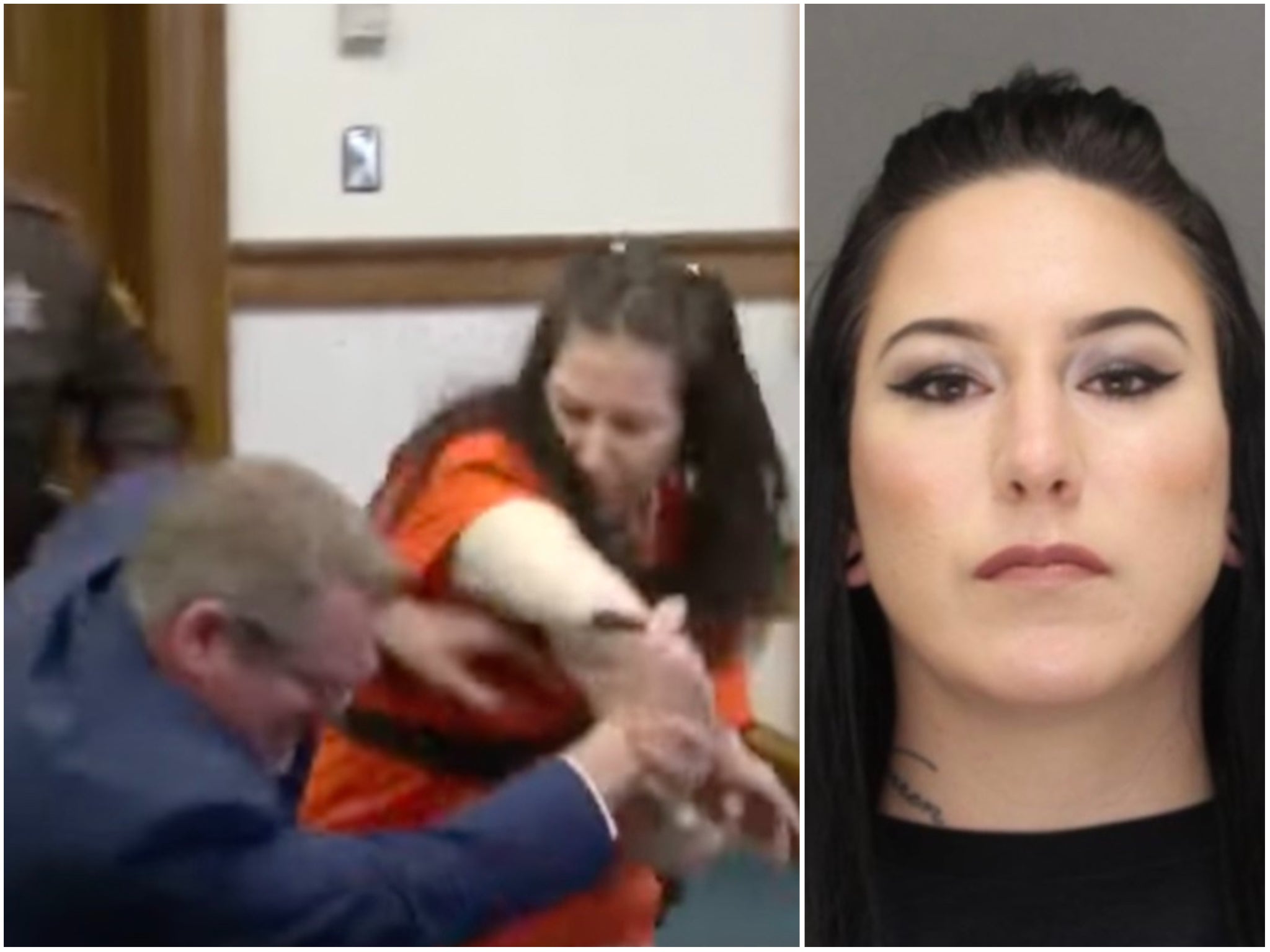 Woman accused of decapitating her lover attacks lawyer in wild court assault The Independent image