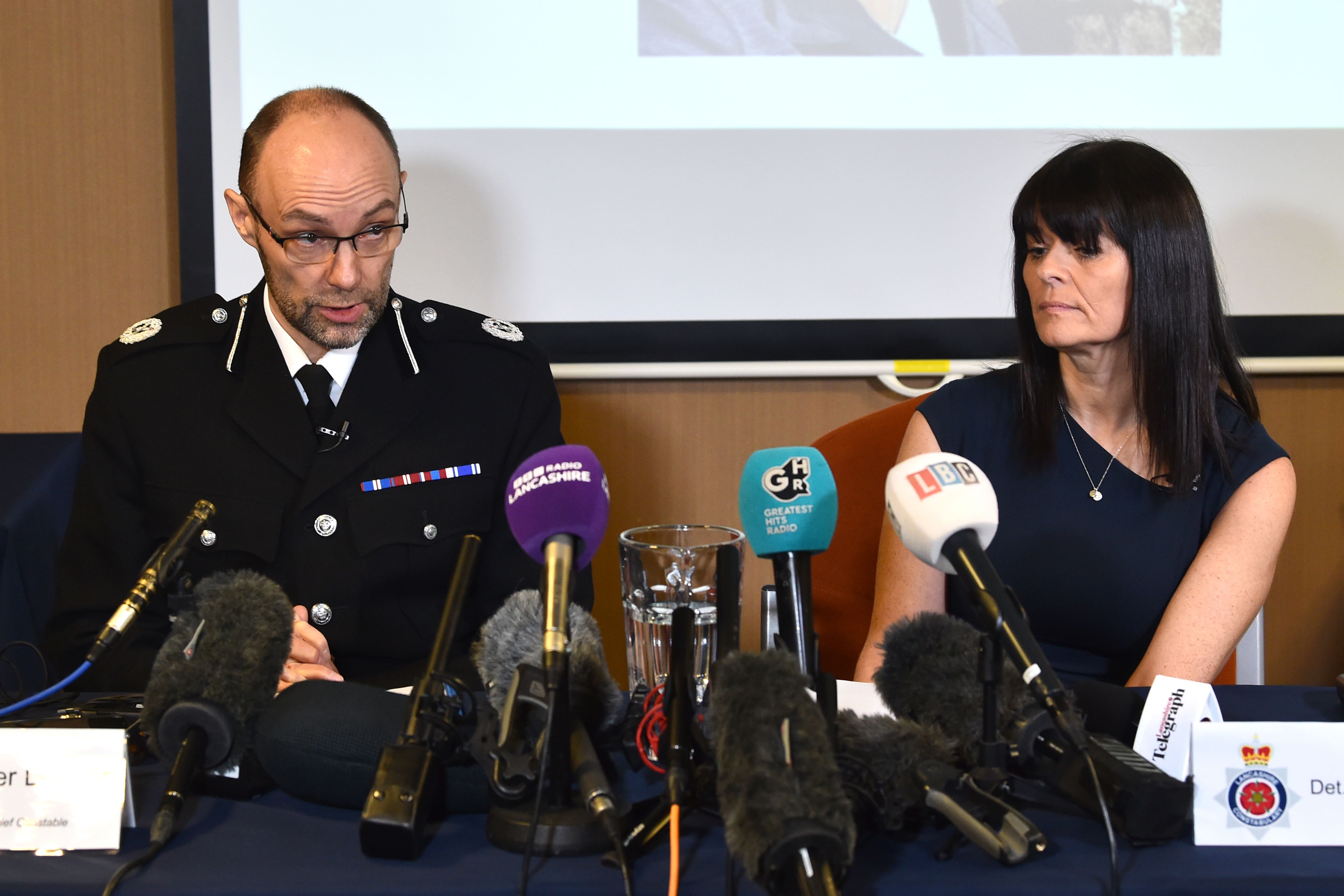Assistant Chief Constable Peter Lawson and Detective Superintendent Rebecca Smith providing an update on the search
