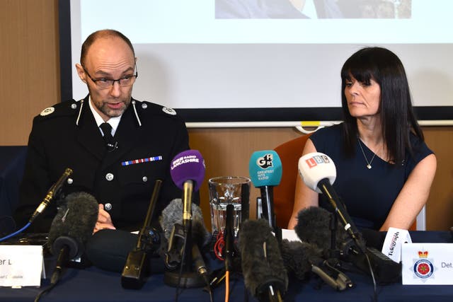 Assistant Chief Constable Peter Lawson and Detective Superintendent Rebecca Smith (Peter Powell/PA)