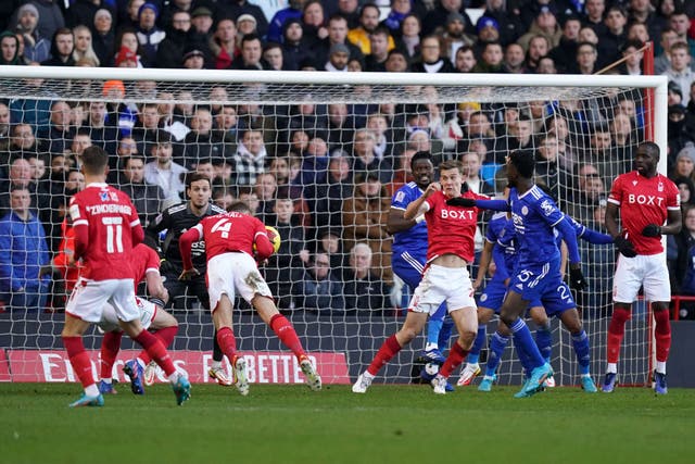 Nottingham Forest defeated Leicester City 4-1 at the City Ground (Mike Egerton/PA)