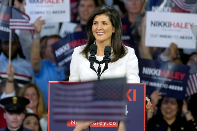 <p>Nikki Haley at her campaign kickoff event in Charleston, South Carolina </p>