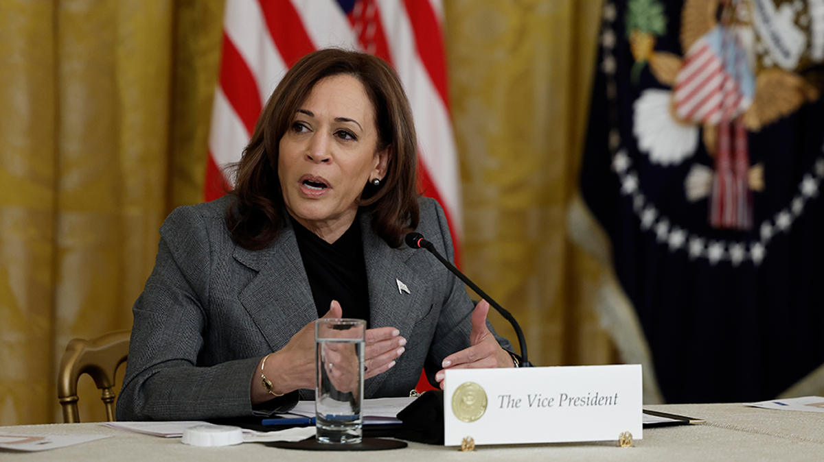 Kamala Harris lands at Munich airport ahead of security conference