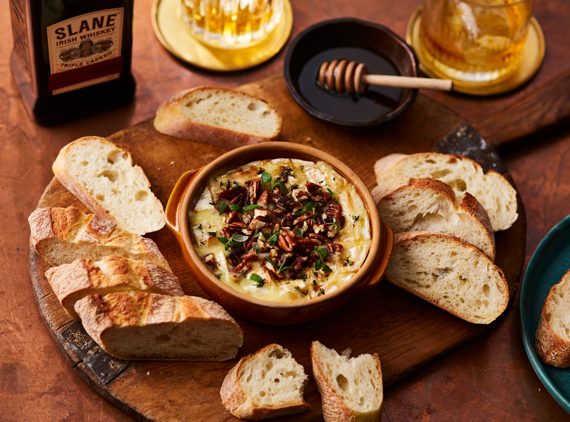 Flavoursome and sophisticated, this Whiskey Baked Camembert will wow your guests