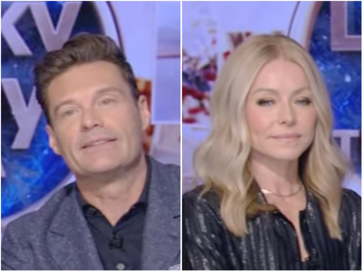 Kelly Ripa reacts as Ryan Seacrest quits Live with Kelly and Ryan on air