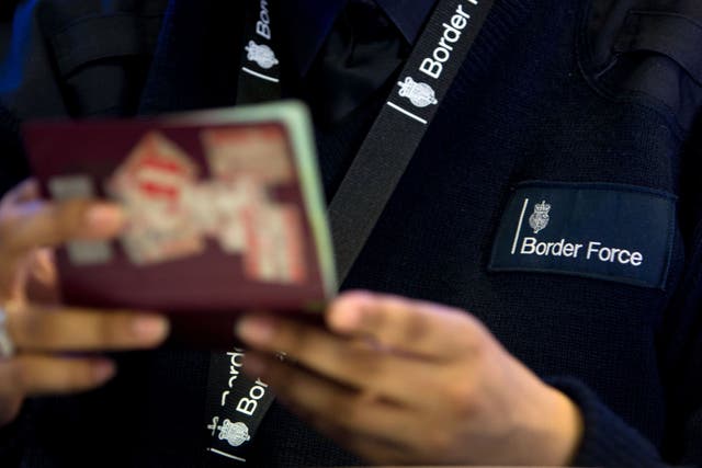 A Border Force officer (Steve Parsons/PA)