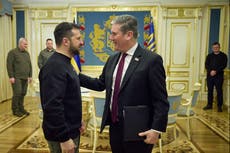 Keir Starmer tells Zelensky UK support will ‘remain the same’ under Labour government
