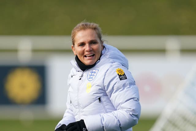 Sarina Wiegman was not happy with the pitch at Milton Keynes (Mike Egerton/PA)