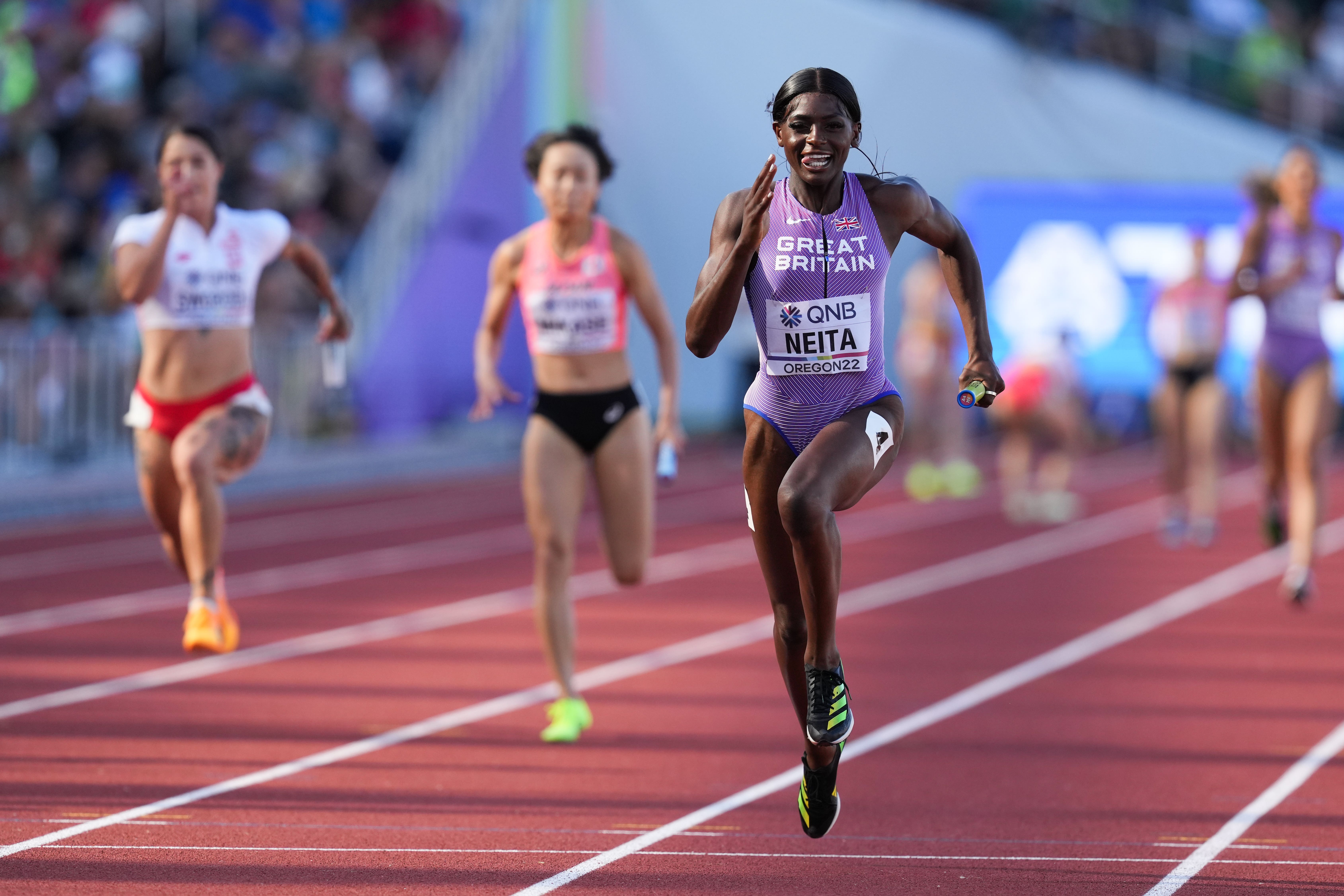 Great Britain’s Daryll Neita can be one of the world’s best, according to her coach. (Martin Rickett/PA)