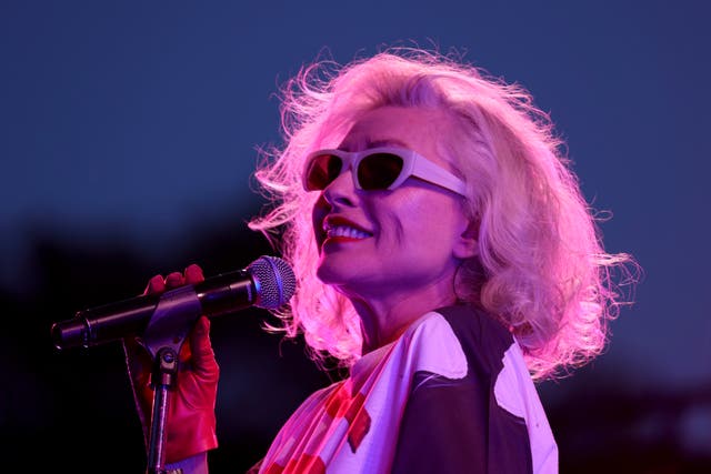 (L-R) Matt Katz-Bohen, guitarist Chris Stein, singer Debbie Harry and Clem Burke of Blondie 