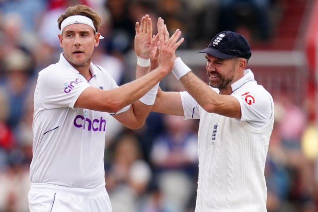 James Anderson (right) and Stuart Broad bowled themselves into another slice of history (David Davies/PA)