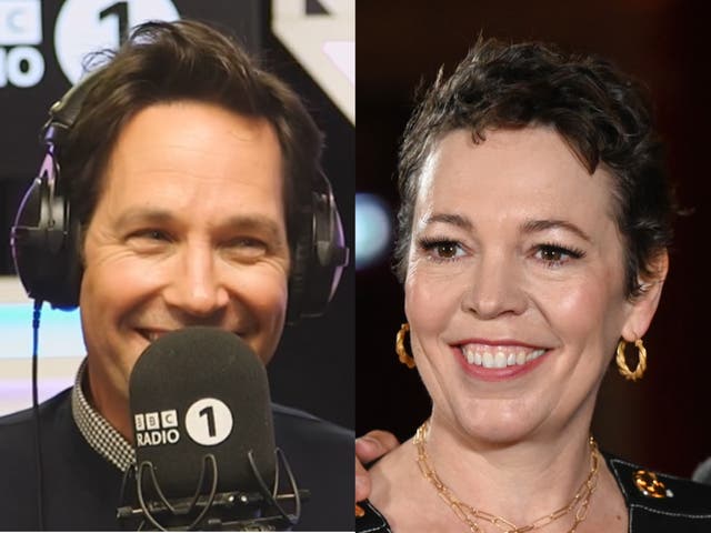 <p>Paul Rudd and Olivia Colman</p>