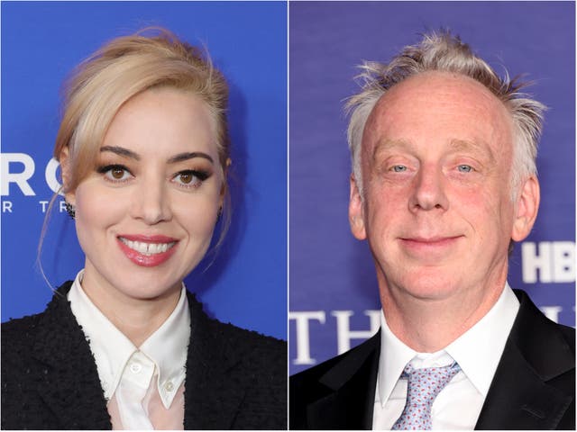 <p>Aubrey Plaza and Mike White</p>