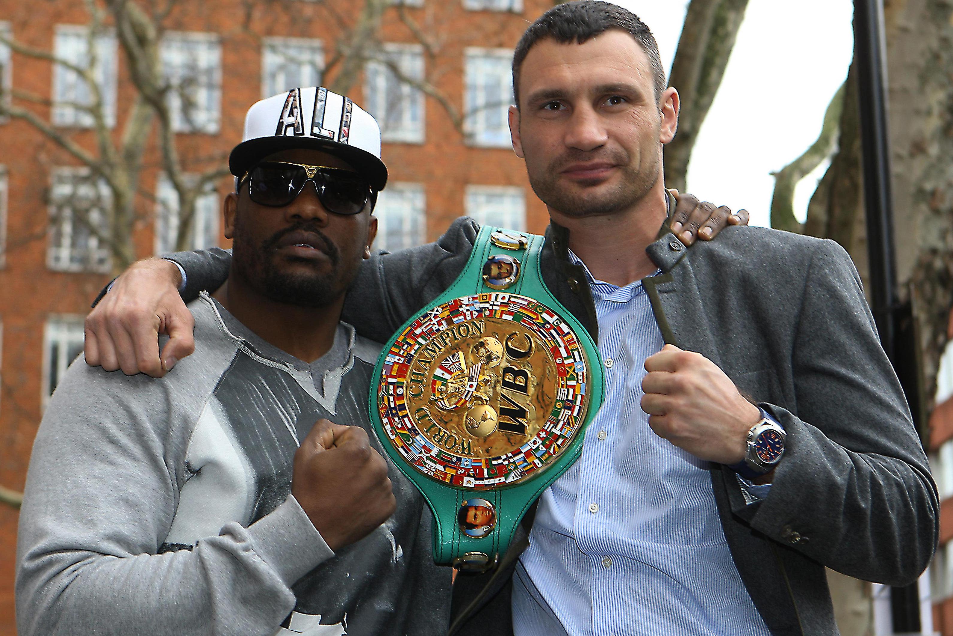 Derek Chisora’s (left) bid for the WBC heavyweight title ended against Vitali Klitschko in 2012 (Nick Potts/PA)