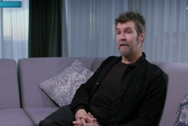 <p>Rhod Gilbert during Stand Up 2 Cancer segment</p>