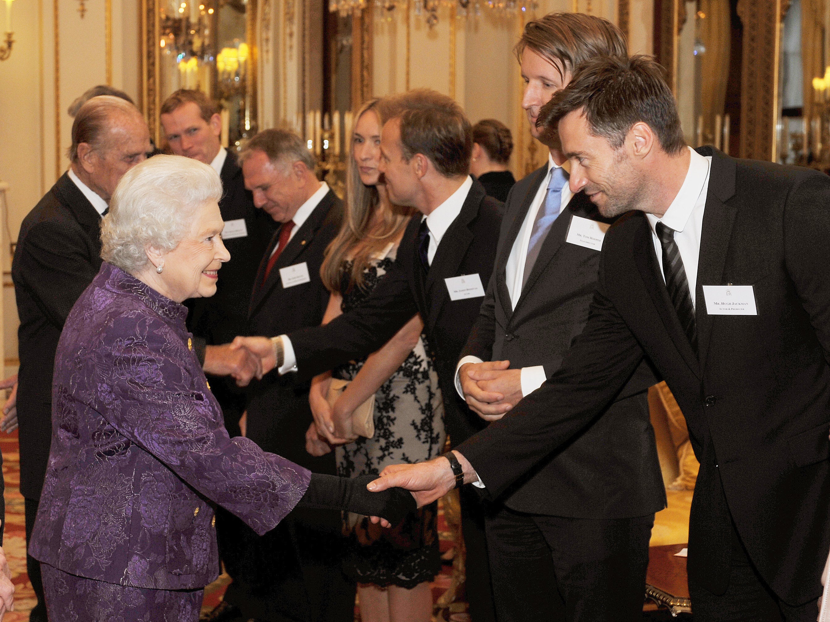 The Queen meets Hugh Jackman in 2011