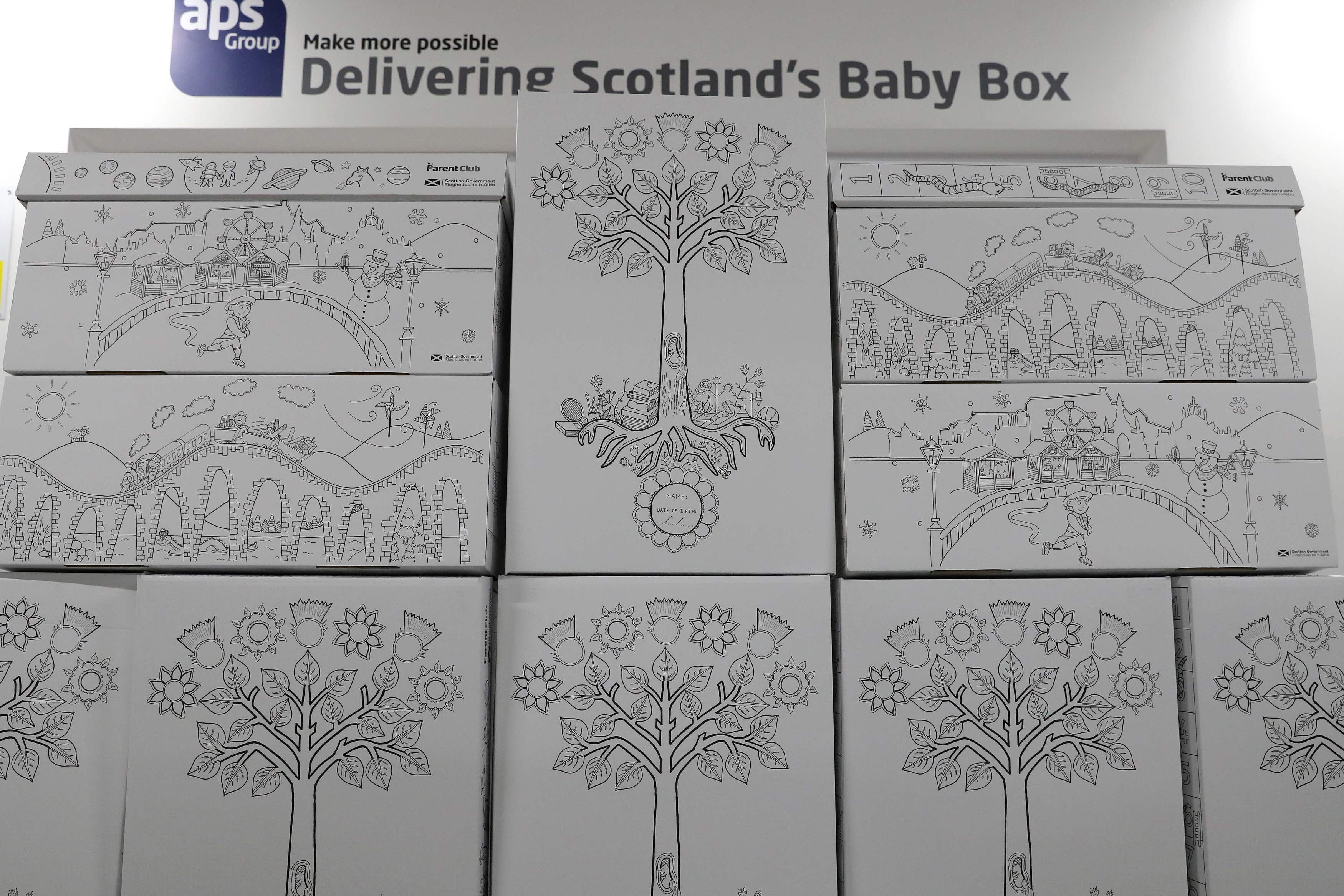Baby boxes are sent to parents-to-be weeks before their baby is born (Andrew Milligan/PA)