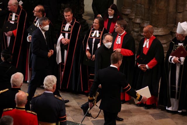 China’s Vice President Wang Qishan at the Queen’s state funeral (Phil Noble/PA)