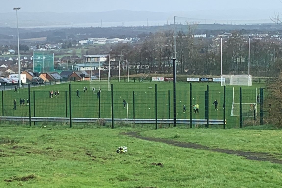 Explosive device discovered yards from where children were playing football