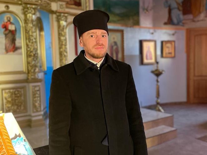 Father Jaroslav Voznyk, the new Ukrainian Orthodox priest at St Michael’s