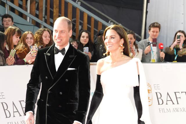 The Prince and Princess of Wales at the Baftas (Ian West/PA)