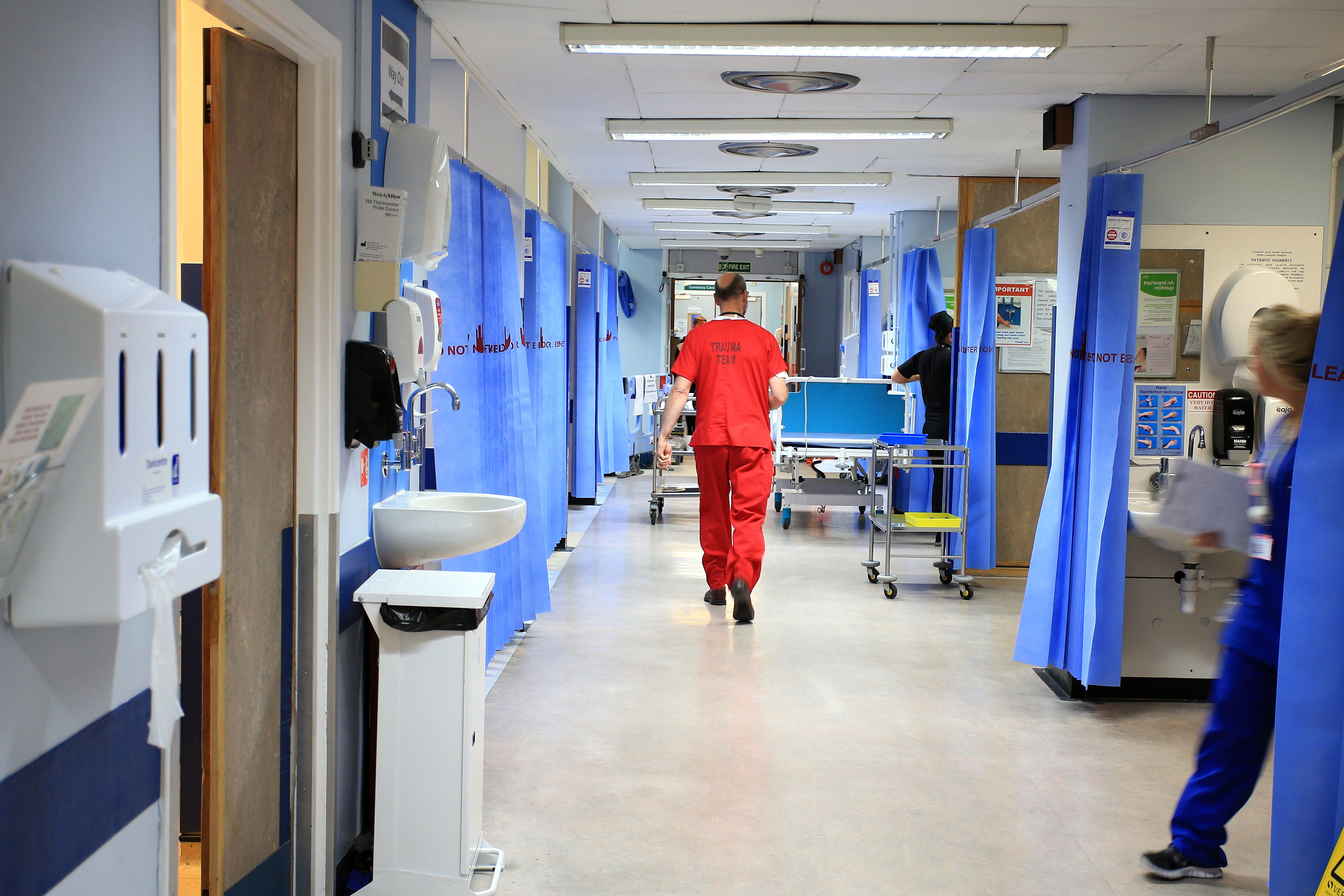 A ballot of training-grade doctors employed by NHS trusts in England saw 97.48% vote in favour of striking (PA)