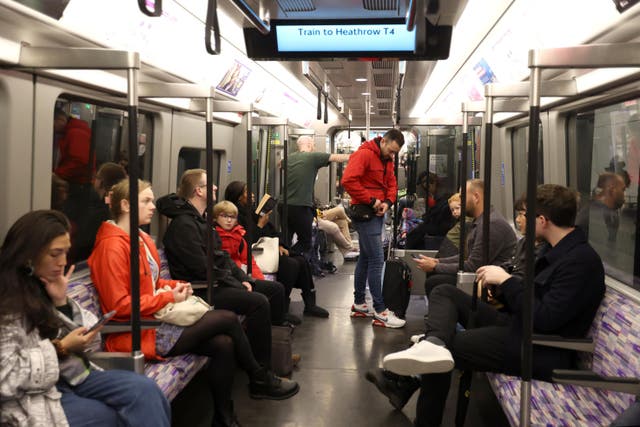 The proportion of users who said they went out of their way to see the Elizabeth Line has fallen, suggesting it has become more a part of people’s daily lives (Suzan Moore/PA)