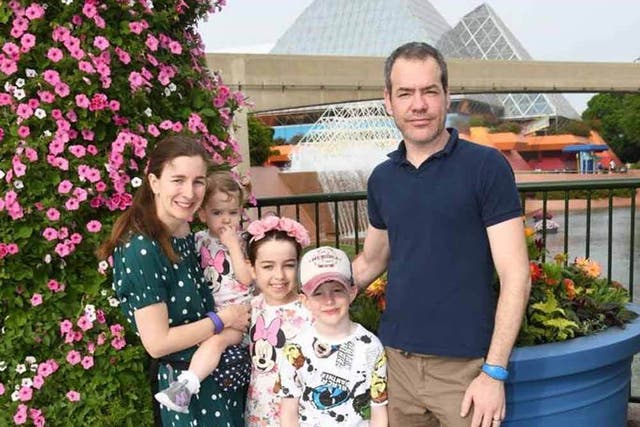 Andrew pictured with his wife Sophie and children Annabelle, Luke and Alice (Collect/PA Real Life)