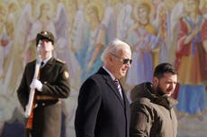 Ukraine-Russia war news – live: Biden makes surprise visit to Kyiv ahead of anniversary