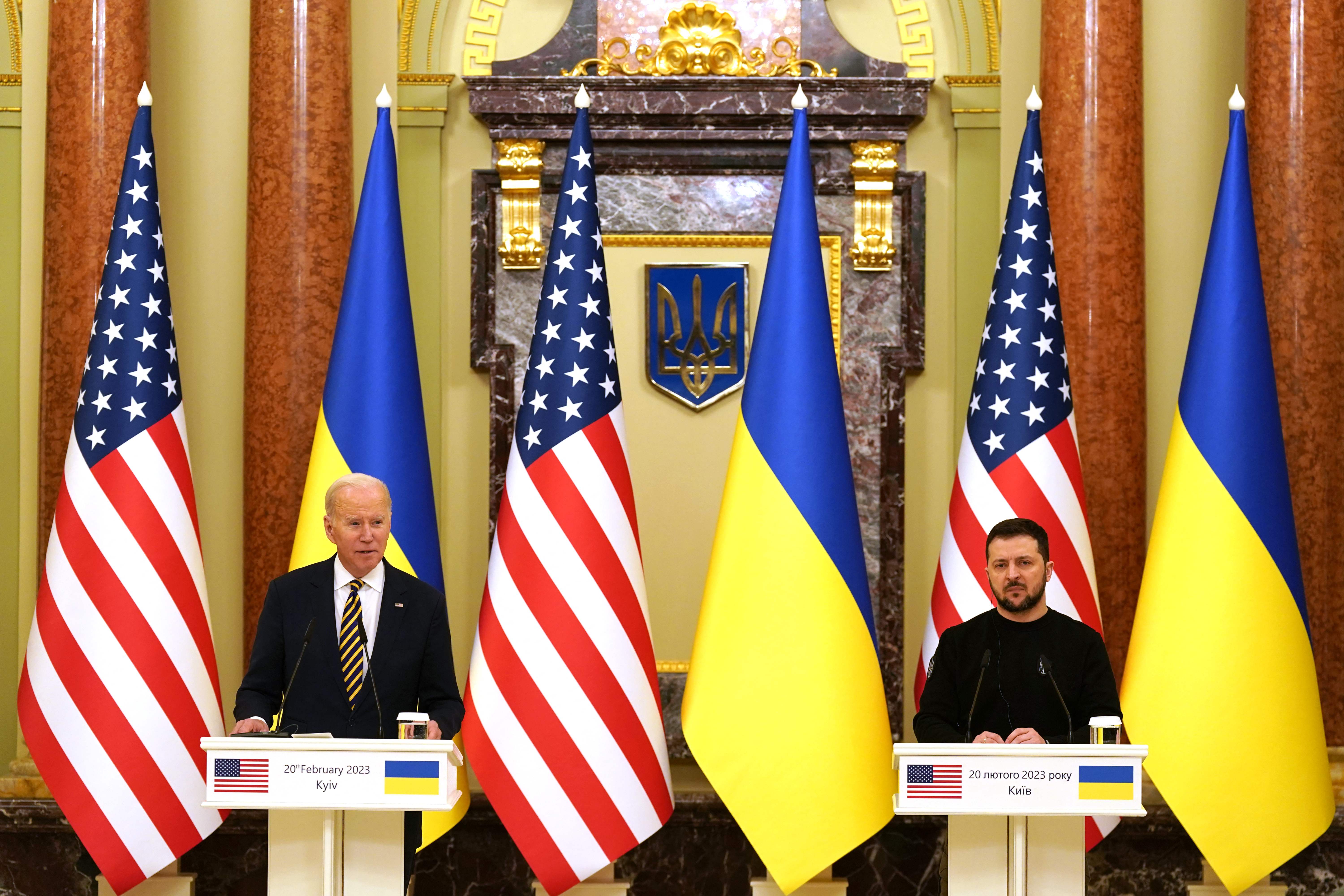 Biden and Zelensky speak together ahead of the one-year anniversary of the war
