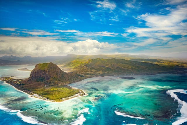 <p>The Le Morne peninsula in Mauritius</p>