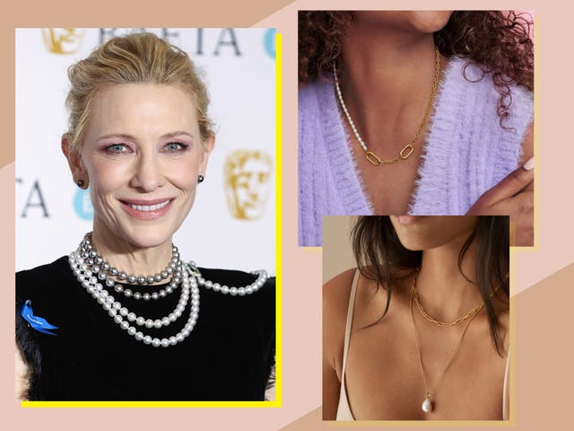 <p>Cate Blanchett has officially made pearl chain necklaces cool again </p>