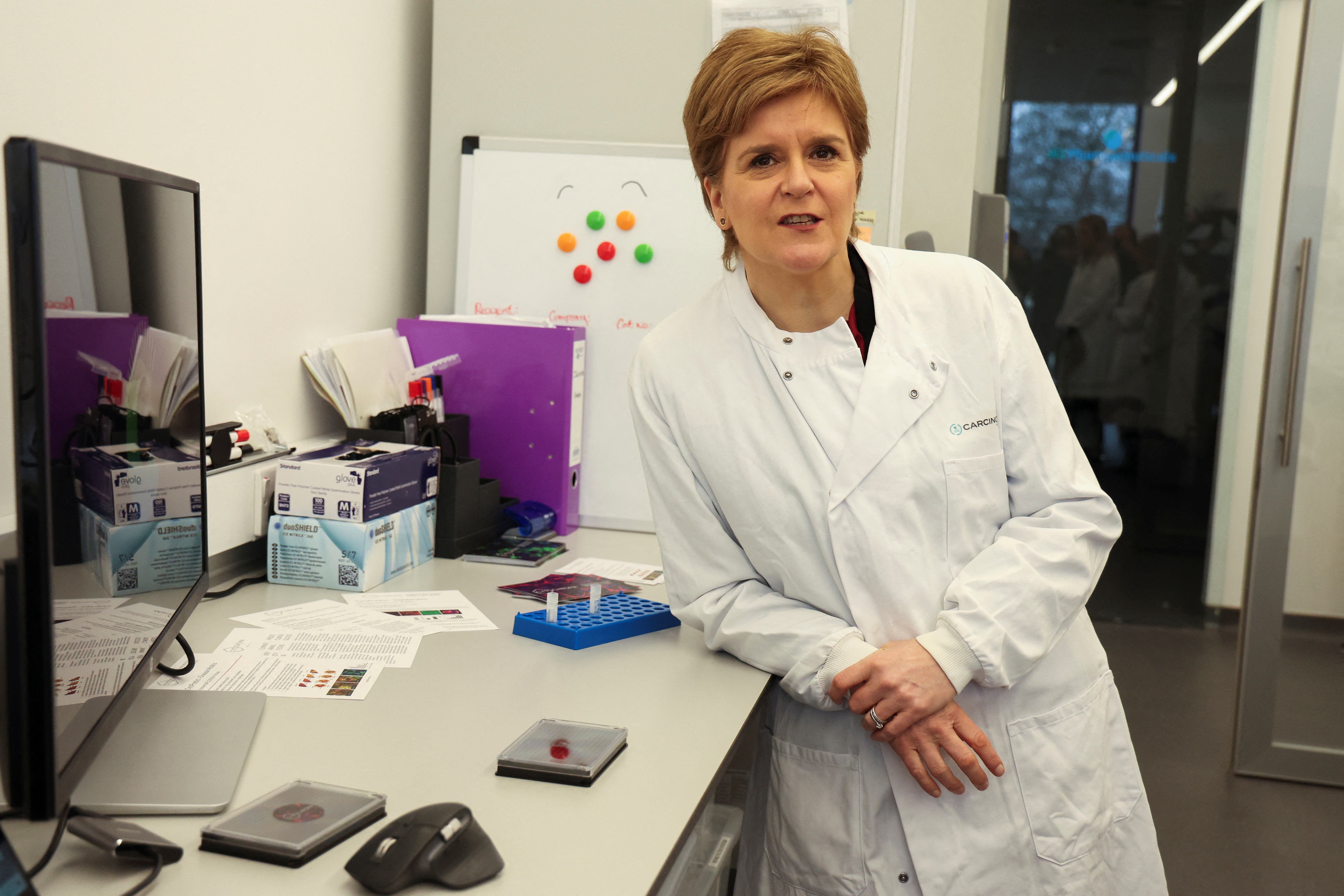 Nicola Sturgeon visited the Roslin Institute (Russell Cheyne/PA)