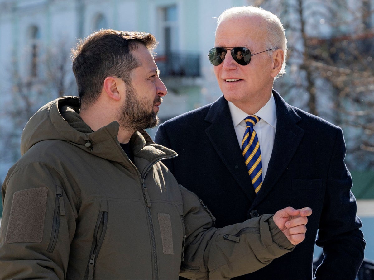 Biden defies safety warnings and air raid sirens for moment of history in Kyiv