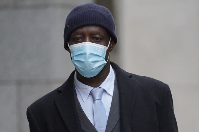 Retired Metropolitan police officer Stephen Kyere denies the charges against him (Yui Mok/PA)